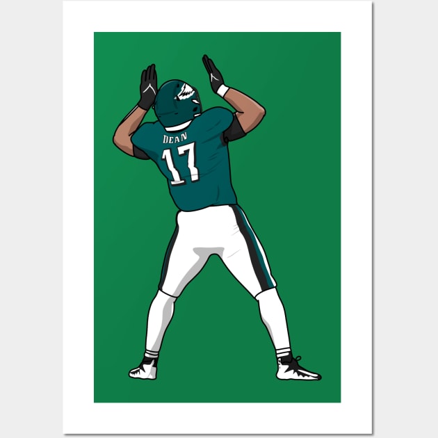 dean linebacker Wall Art by rsclvisual